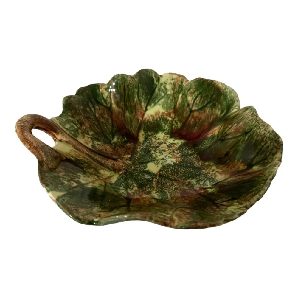 Vintage Jamieson's Capistrano California Pottery Leaf Shaped Candy Dish - Picture 9 of 9